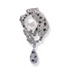 Ninemoo Women's Silver The Duchess Pearl Brooch & Pendant In Metallic