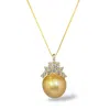 Ninemoo Women's Solara Golden Pearl Necklace In Gold