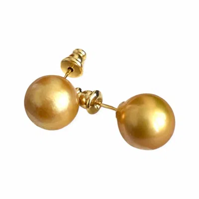 Ninemoo Women's Soleil Golden Pearl Earrings