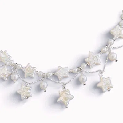 Ninemoo Women's Stardust Waltz Necklace – White