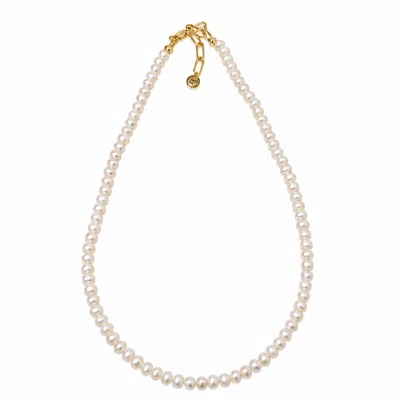 Ninemoo Women's White Épure Petite Pearl Necklace