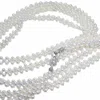 Ninemoo Women's White Graceful Pearl Weave Long Necklace In White