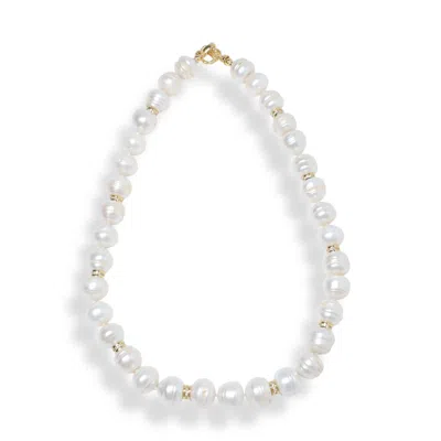 Ninemoo Women's White Pearl Of Eternity Necklace