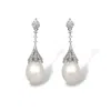 Ninemoo Women's White / Silver Fleur De Givre Earrings In Multi