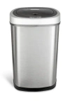 Ninestars 50l Sensor Trash Can In Silver Black
