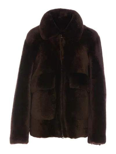 NINETTE BROWN REAL FUR JACKET