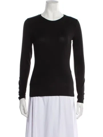 Pre-owned Ninety Percent Crew Neck Long Sleeve Top W/ Tags In Black