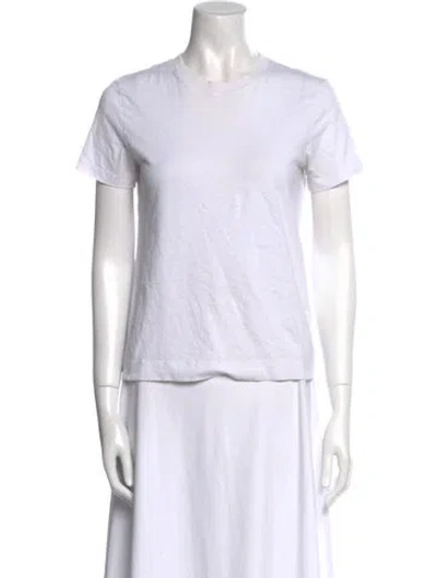 Pre-owned Ninety Percent Crew Neck Short Sleeve T-shirt In White