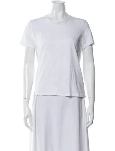 Pre-owned Ninety Percent Crew Neck Short Sleeve T-shirt In White