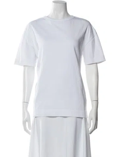 Pre-owned Ninety Percent Crew Neck Short Sleeve T-shirt In White