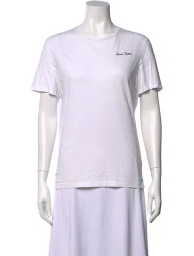 Pre-owned Ninety Percent Crew Neck Short Sleeve T-shirt In White