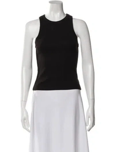 Pre-owned Ninety Percent Crew Neck Sleeveless Top In Black