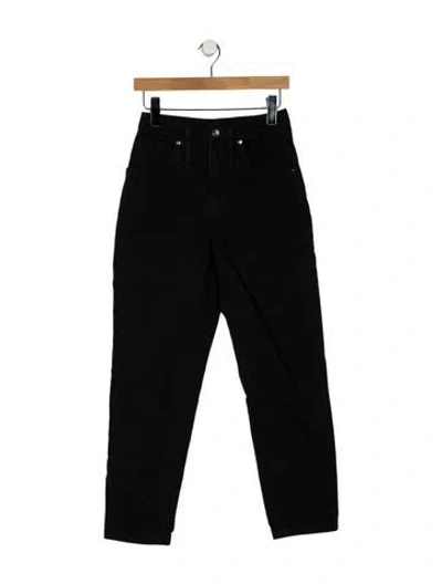 Pre-owned Ninety Percent High-rise Straight Leg Jeans In Black