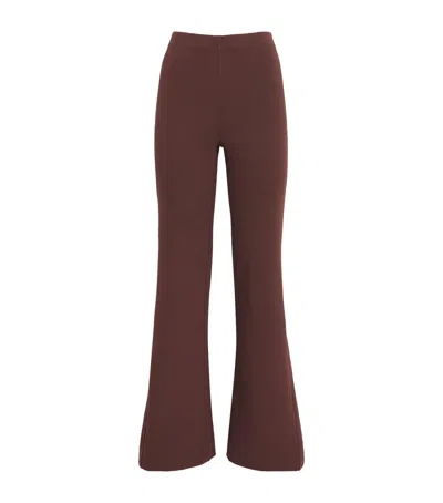 Ninety Percent June Wide-leg Trousers In Brown