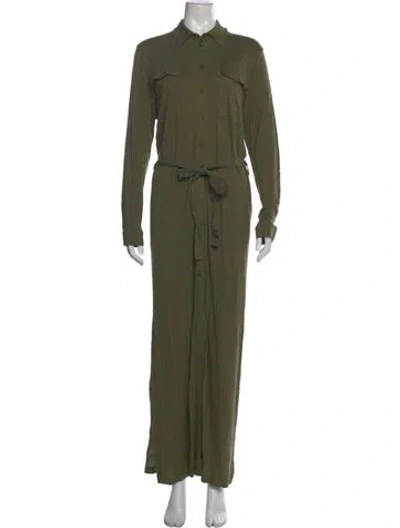 Pre-owned Ninety Percent Long Dress In Green