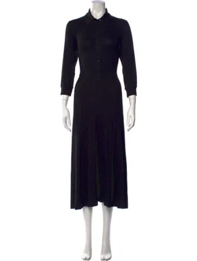Pre-owned Ninety Percent Midi Length Dress In Black