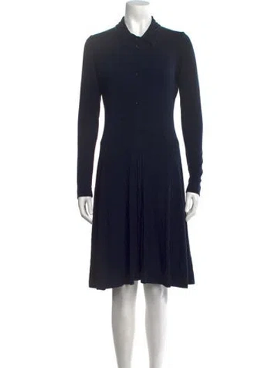 Pre-owned Ninety Percent Midi Length Dress In Blue
