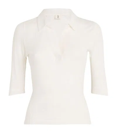 Ninety Percent Organic Cotton Tadeo Polo Shirt In White