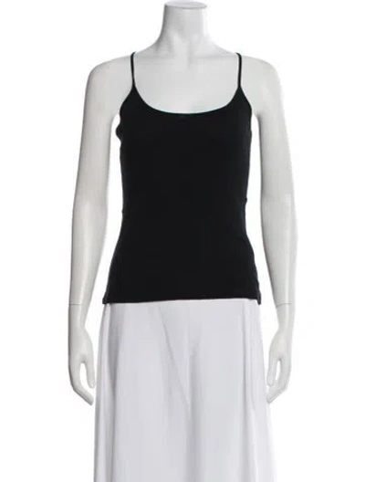 Pre-owned Ninety Percent Scoop Neck Sleeveless Top W/ Tags In Black