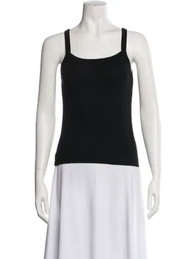 Pre-owned Ninety Percent Square Neckline Sleeveless Top In Black