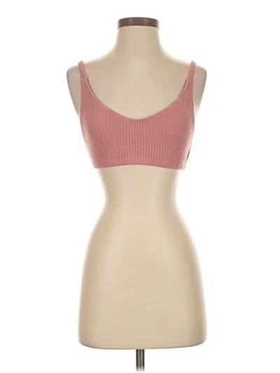 Pre-owned Ninety Percent Tank Top Pink Strapless Neckline Tops