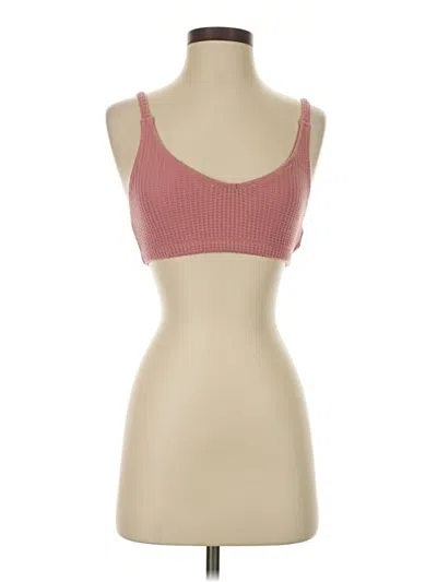 Pre-owned Ninety Percent Tank Top Pink Strapless Neckline Tops