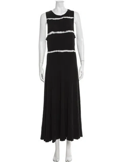 Pre-owned Ninety Percent Tie-dye Print Long Dress In Black