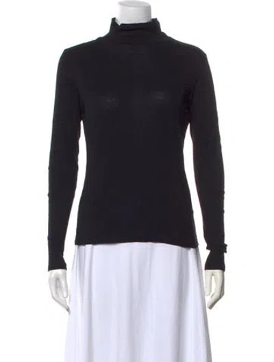 Pre-owned Ninety Percent Turtleneck Sweater In Black