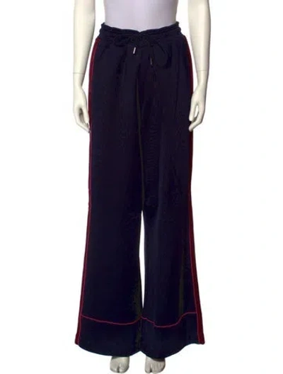 Pre-owned Ninety Percent Wide Leg Pants In Blue