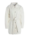 Ninety Percent Woman Denim Shirt Ivory Size Xs Organic Cotton In White
