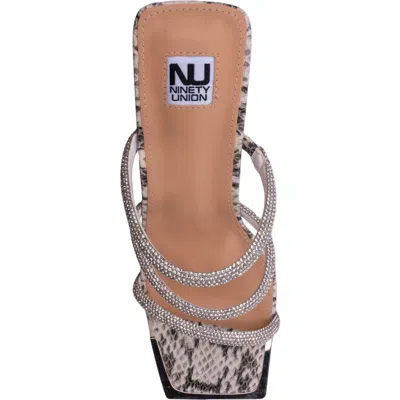 Ninety Union Women's Angel Snake Embossed Wedge Sandals In Natural