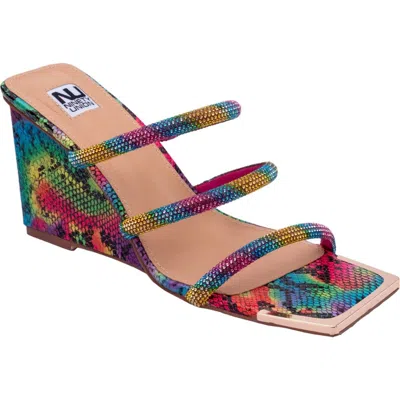 Ninety Union Angel Wedge Heel Sandal In Rainbow