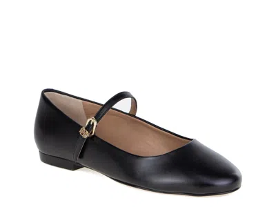 Ninety Union Anna Mary Jane Flat In Black Leather
