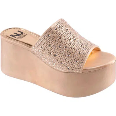 Ninety Union Bahamas Platform Sandal In Gold