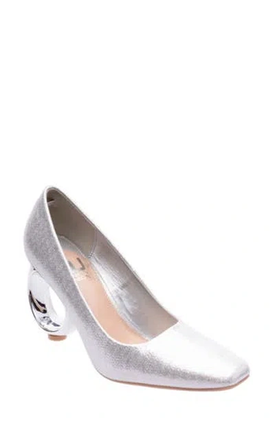 Ninety Union Blast Square Toe Pump In Silver