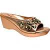 Ninety Union Cairo Wedge Sandal In Champagne