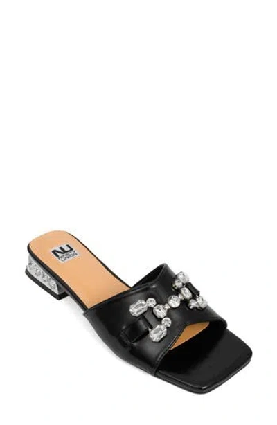 Ninety Union Charm Crystal Embellished Sandal In Black