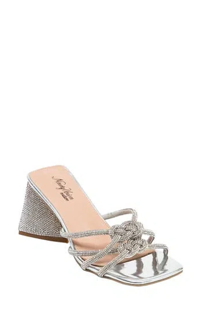 Ninety Union Chic Square Toe Sandal In Silver