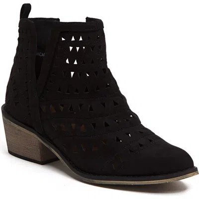Ninety Union Chicago Perforated Ankle Boot In Black