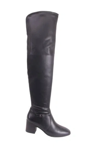 Ninety Union Cory Leather Over The Knee Boot In Black