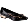 Ninety Union Dove Buckle Flat In Black