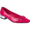Ninety Union Dove Buckle Flat In Fuchsia