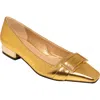 Ninety Union Dove Buckle Flat In Gold