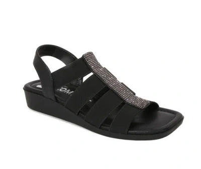 Ninety Union Elastic Straps Low Wedge Sandal