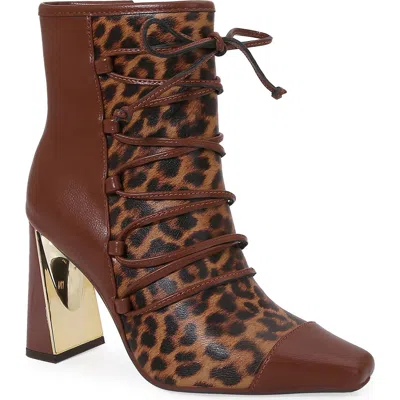 Ninety Union Farah Square Toe Bootie In Brown