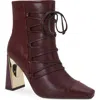 Ninety Union Farah Square Toe Bootie In Burgundy