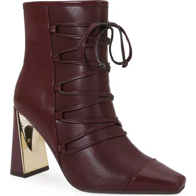Ninety Union Farah Square Toe Bootie In Burgundy