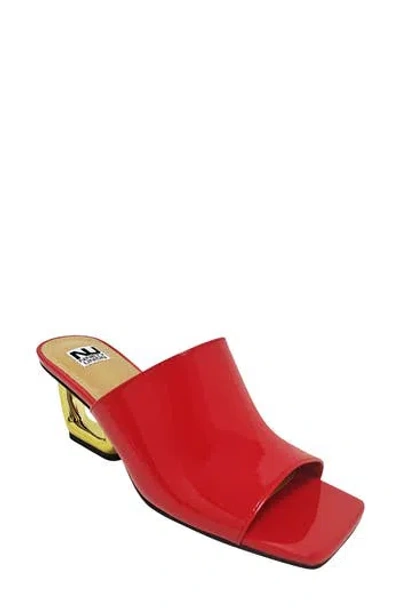 Ninety Union Florence Square Toe Mule In Red