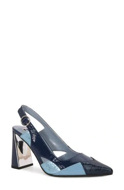 Ninety Union Francis Slingback Pump In Navy Multi