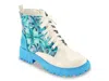 Ninety Union Freeway Lug Sole Combat Boot In White